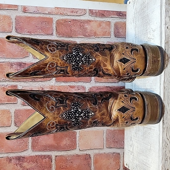 Brown Corral Western Square Toe Boot - Picture 2 of 5